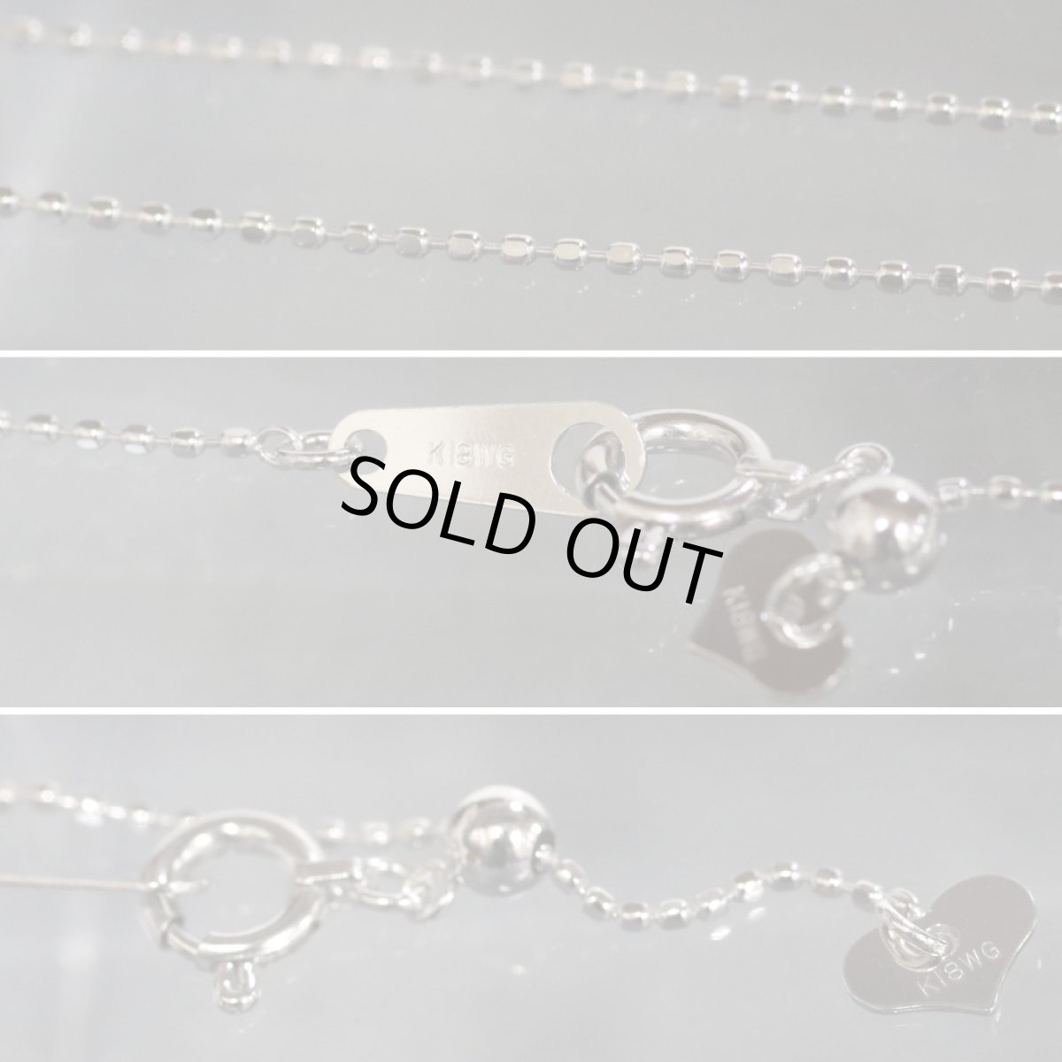 画像8: K18WGスタールビーダイヤモンドネックレス R2.67 D0.05 3.2g Aj付45cm (8)