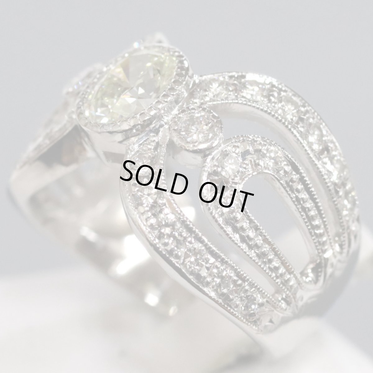 画像2: Pt900ダイヤモンドリング D0.78 D0.73 13.9g #13 (2)