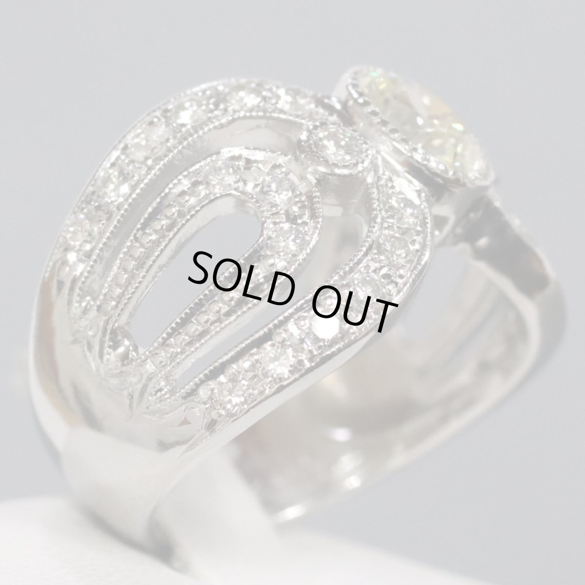 画像4: Pt900ダイヤモンドリング D0.78 D0.73 13.9g #13 (4)