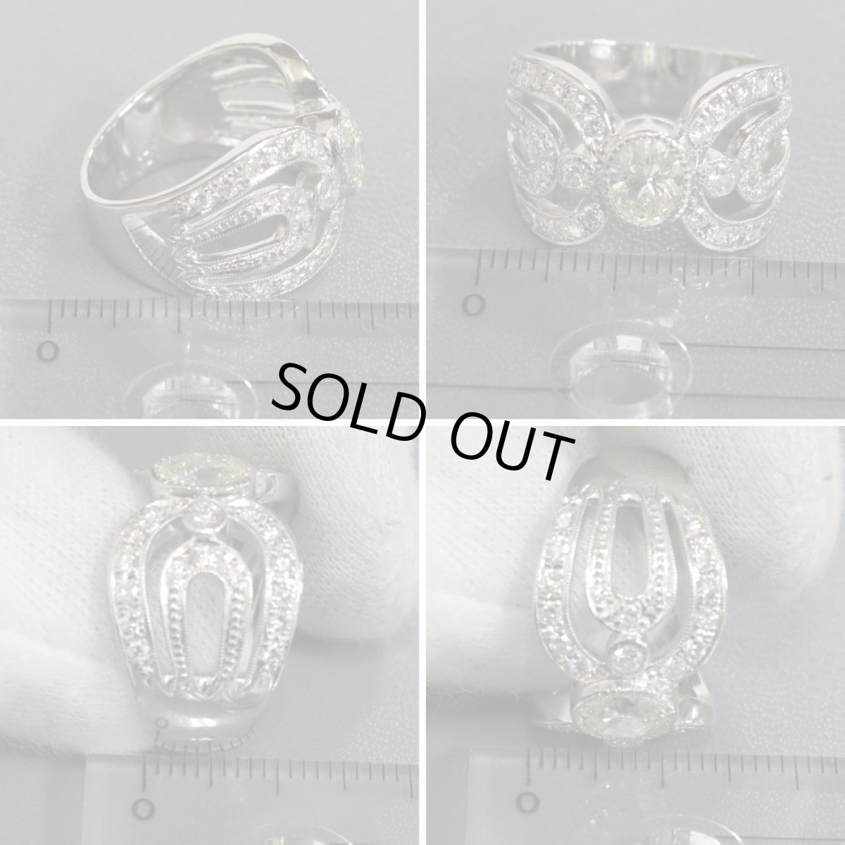 画像8: Pt900ダイヤモンドリング D0.78 D0.73 13.9g #13 (8)