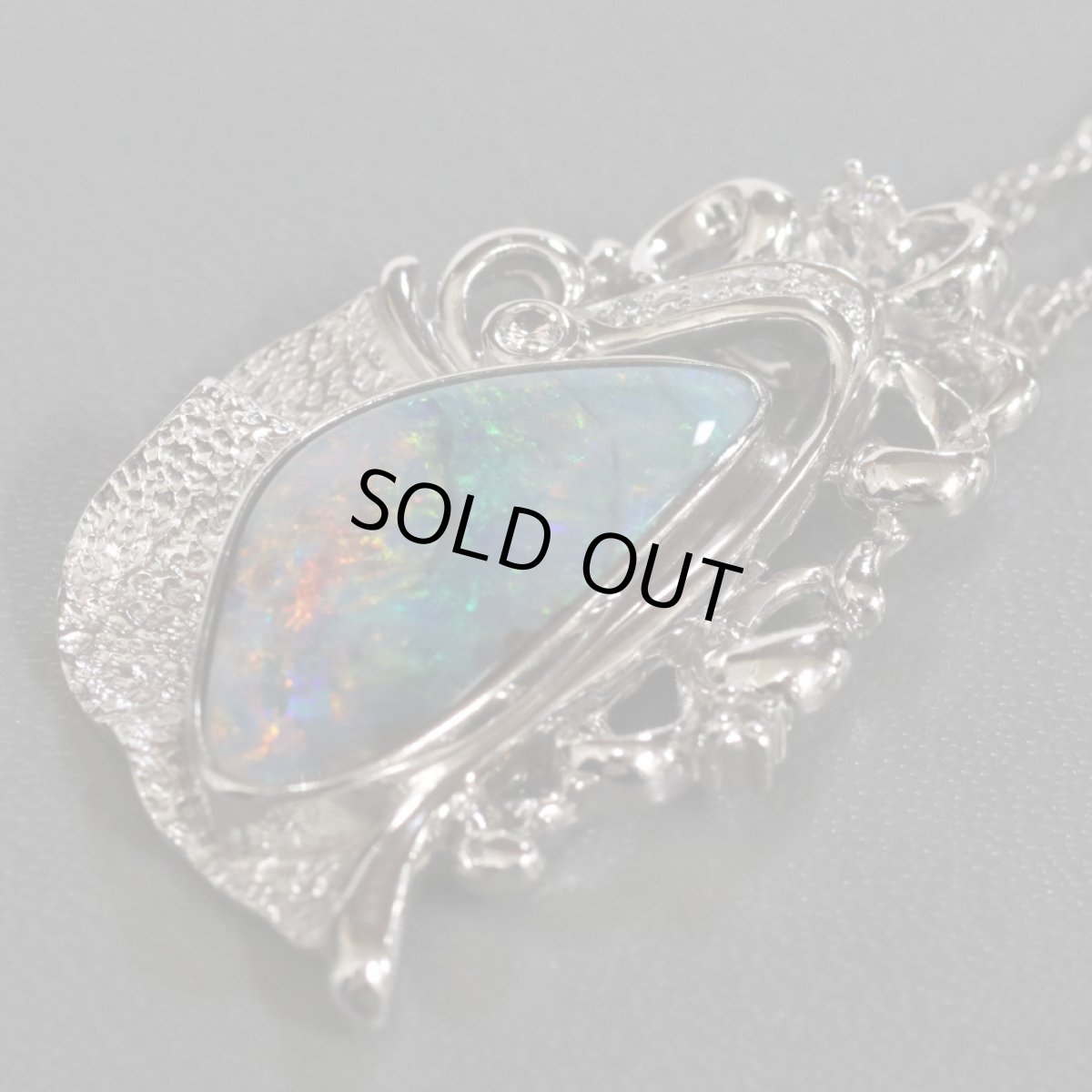 画像3: Pt900/850ボルダーオパールペンダント O7.29 D0.15 24.4g 50cm (3)