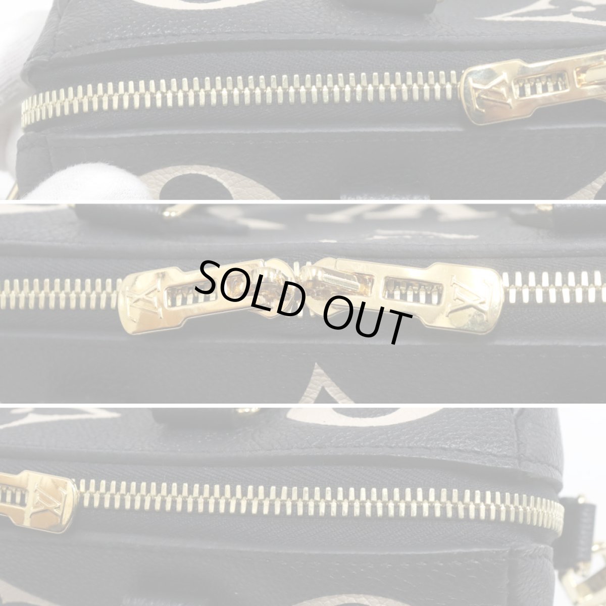 画像7: ルイ・ヴィトン スピーディ・バンドリエール 25(M58947)バイカラーモノグラム・アンプラント/ブラックベージュ (7)