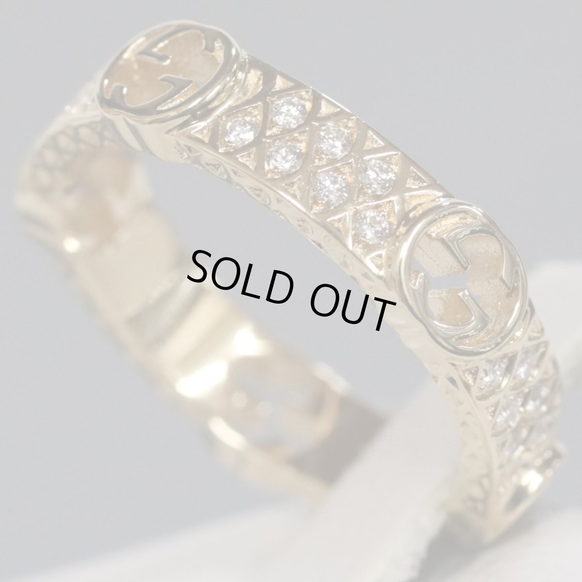 画像2: インターロッキングG ダイヤモンドリング 750 3.9g #9 (2)