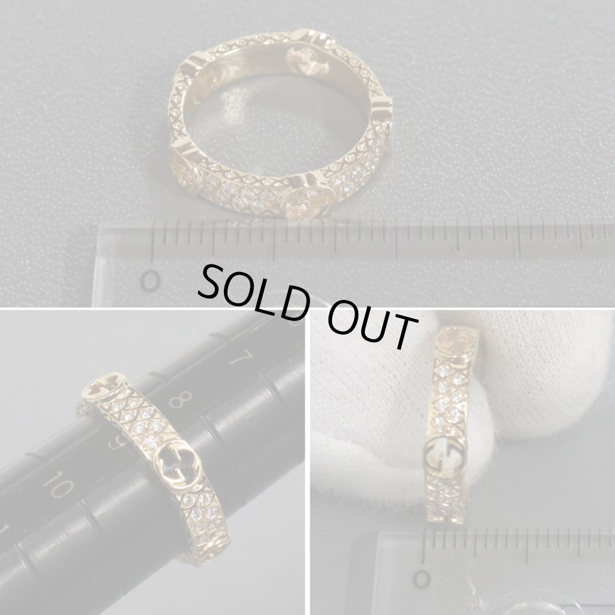 画像7: インターロッキングG ダイヤモンドリング 750 3.9g #9 (7)