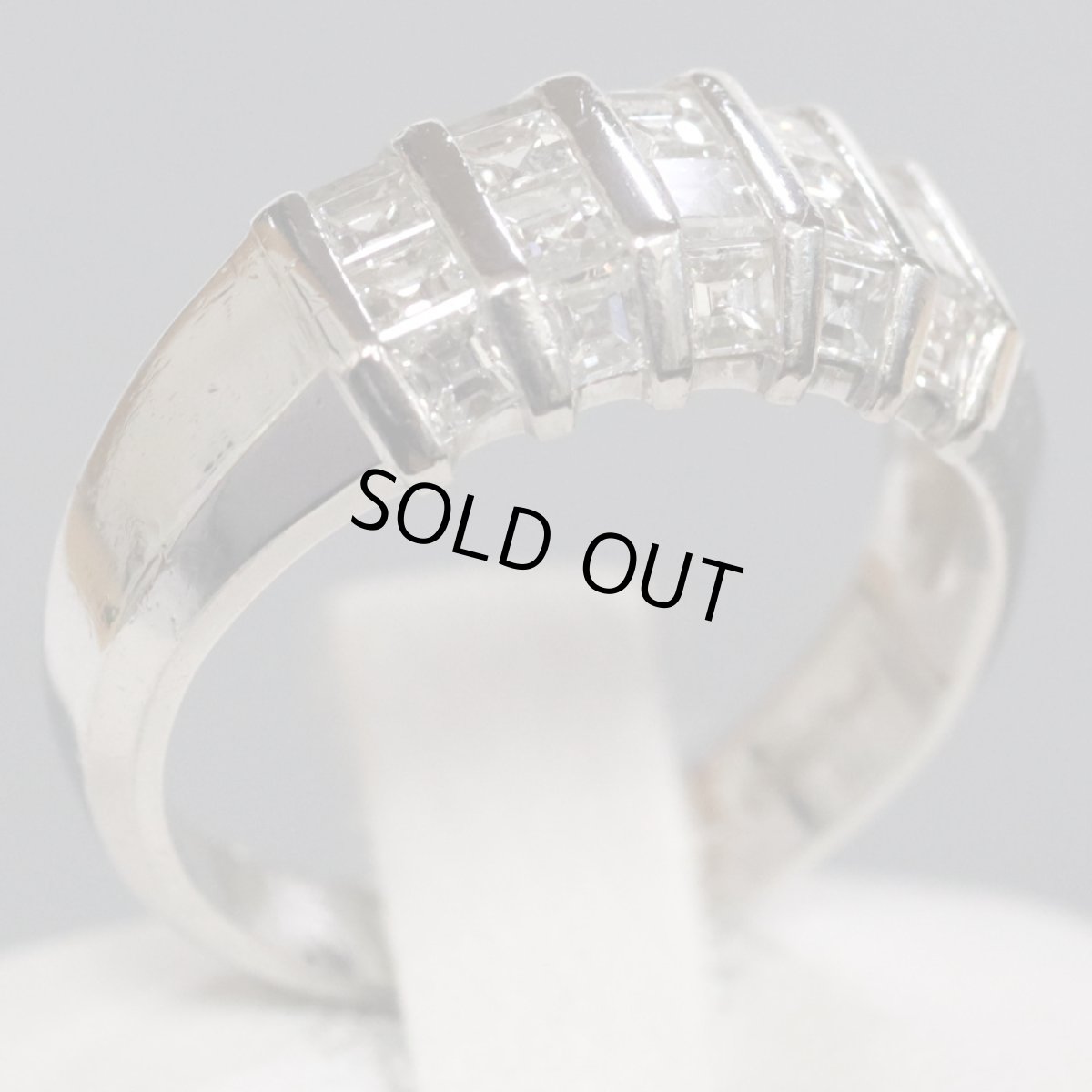 画像1: Pt900ダイヤモンドリング D1.00 6.8g #12 (1)