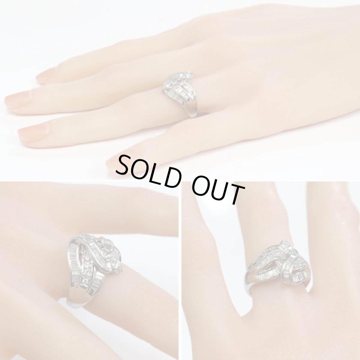 画像10: Pt900ダイヤモンドリング D0.89 D0.14 10.7g #14 (10)