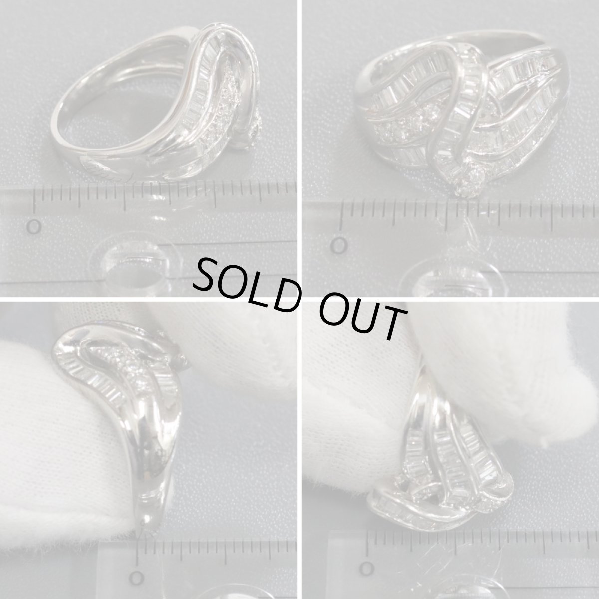 画像9: Pt900ダイヤモンドリング D0.89 D0.14 10.7g #14 (9)