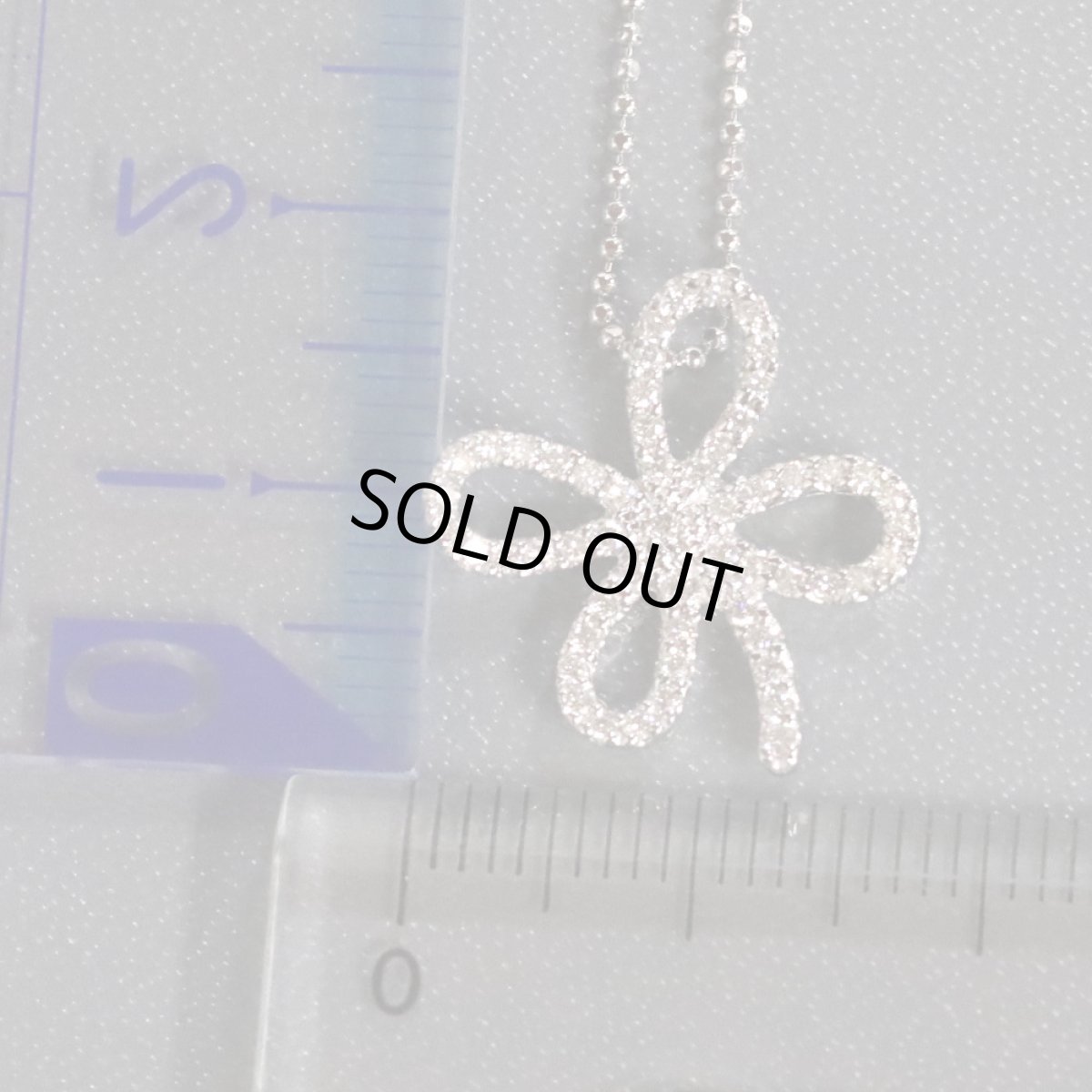 画像10: ヴァンドーム K18WGダイヤモンドネックレス クローバーモチーフ D0.26 3.8g (10)