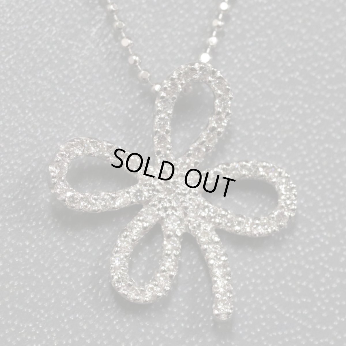 画像3: ヴァンドーム K18WGダイヤモンドネックレス クローバーモチーフ D0.26 3.8g (3)