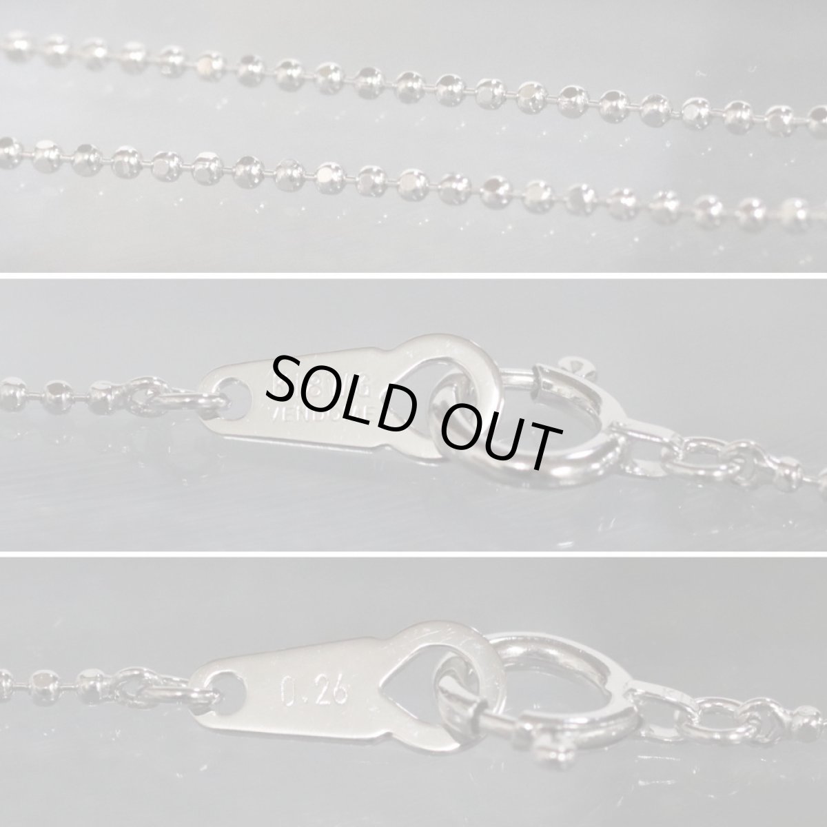 画像8: ヴァンドーム K18WGダイヤモンドネックレス クローバーモチーフ D0.26 3.8g (8)