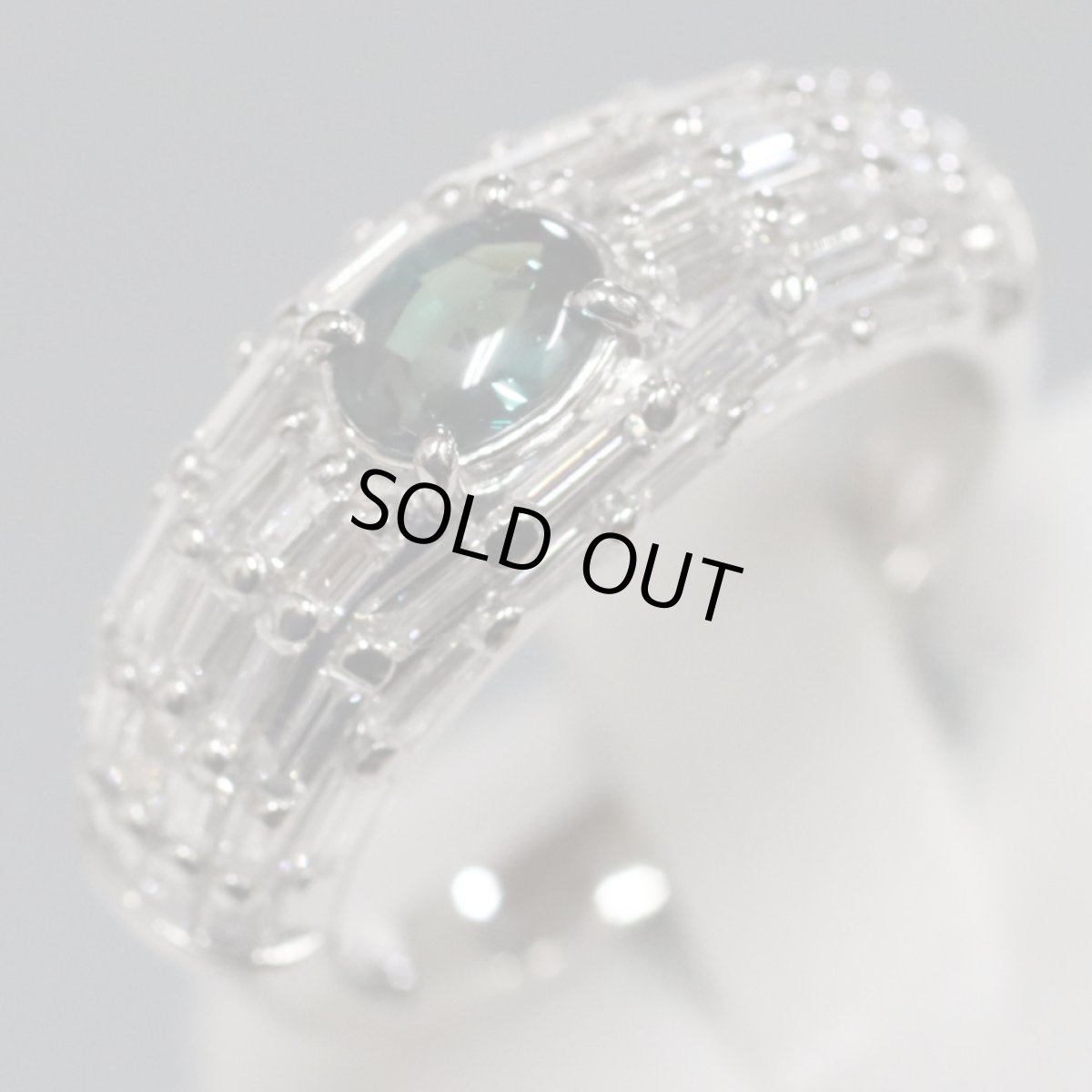 画像4: Pt900アレキサンドライトダイヤモンドリング A0.43 D1.31 8.8g #11 (4)