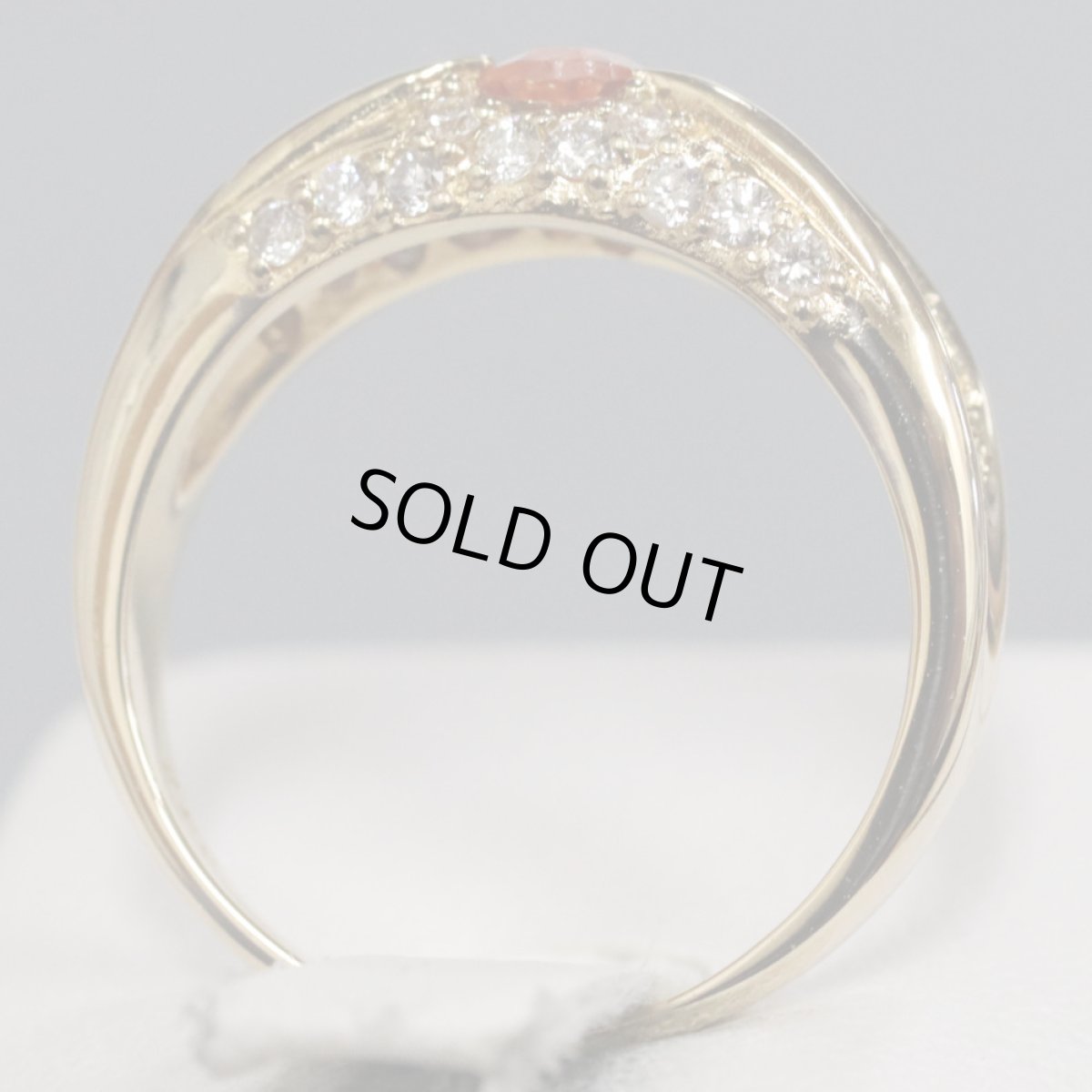 画像6: K18スペサタイトガーネットダイヤモンドリング G0.48 4.8g #12 (6)