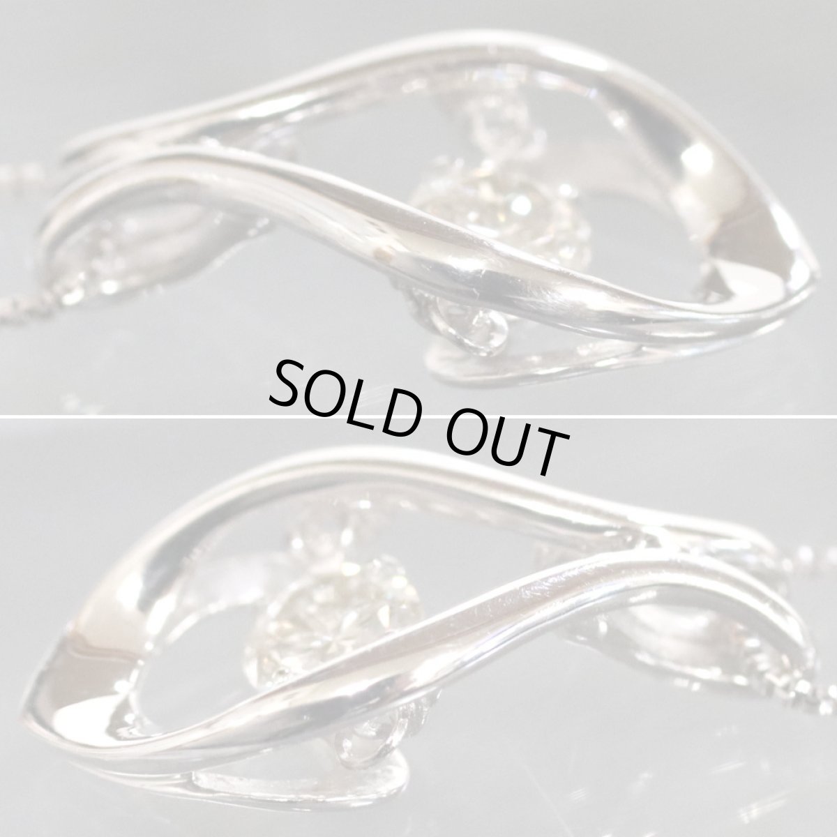 画像3: K18WGダイヤモンドペンダント D0.20 2.1g (3)