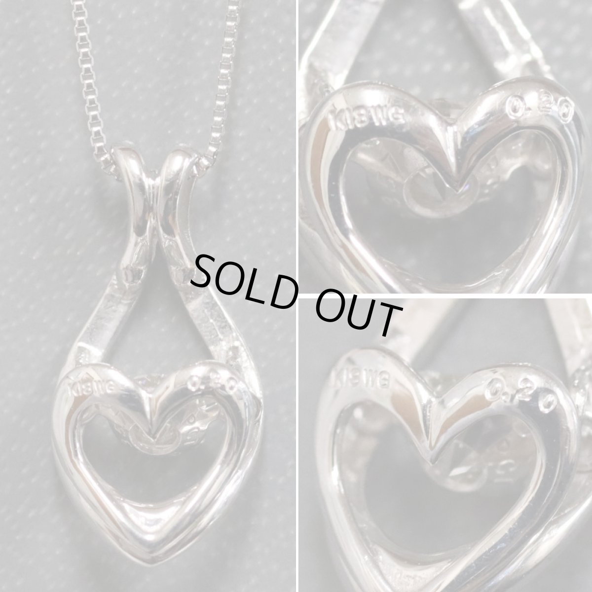 画像7: K18WGダイヤモンドペンダント D0.20 2.1g (7)