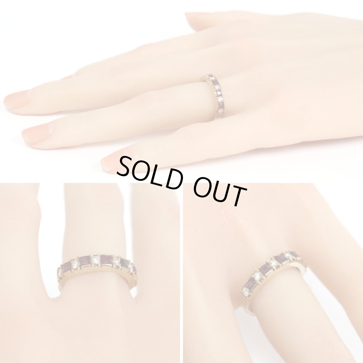 画像10: アクアスキュータム 750ルビーダイヤモンドリング 4.7g #12 (10)