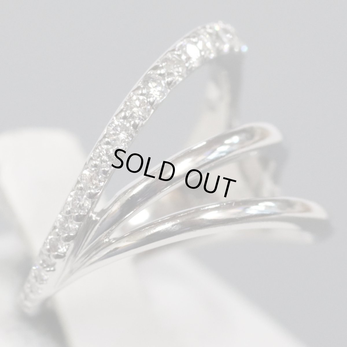 画像3: K18WGダイヤモンドリング D0.20 3.6g #4 (3)