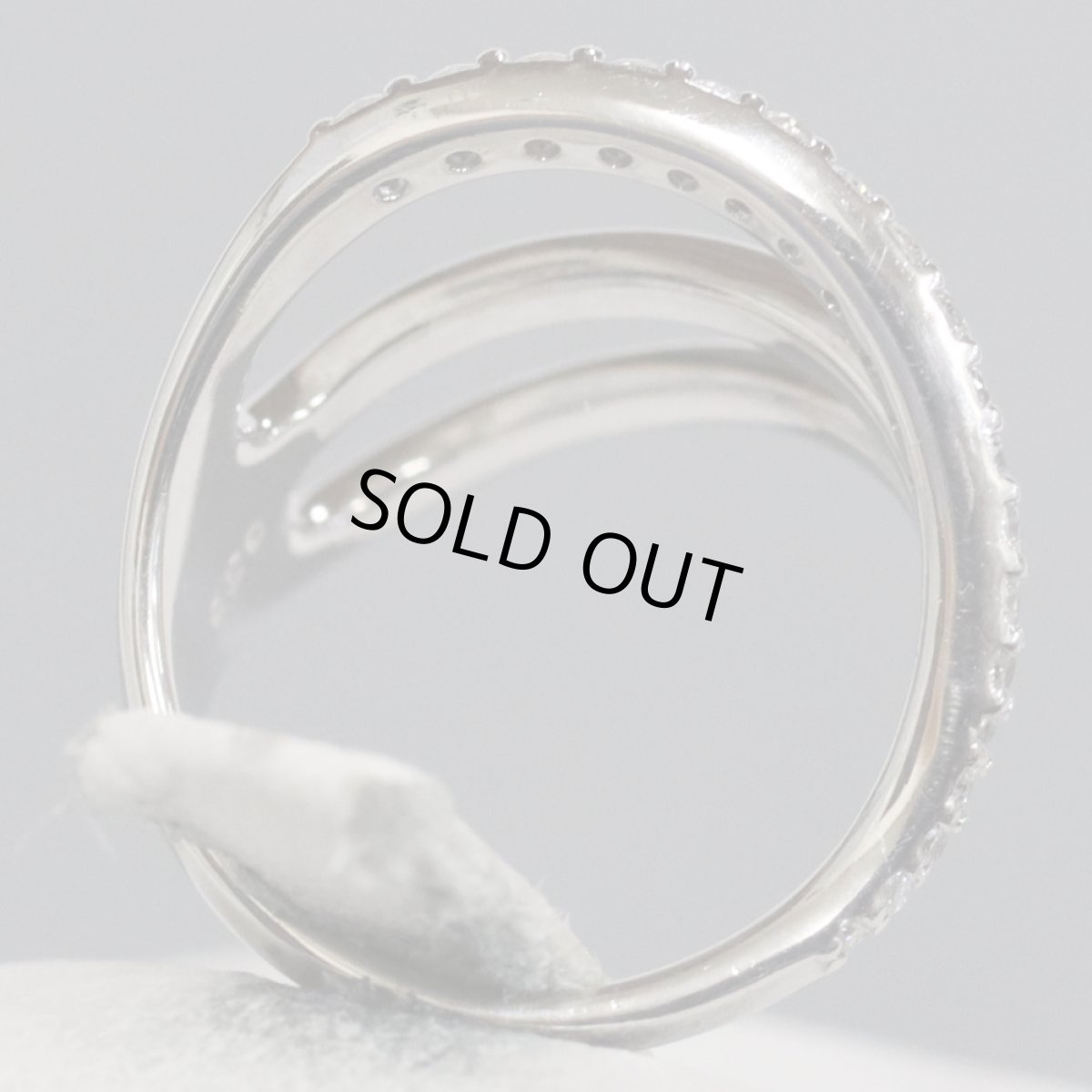 画像5: K18WGダイヤモンドリング D0.20 3.6g #4 (5)