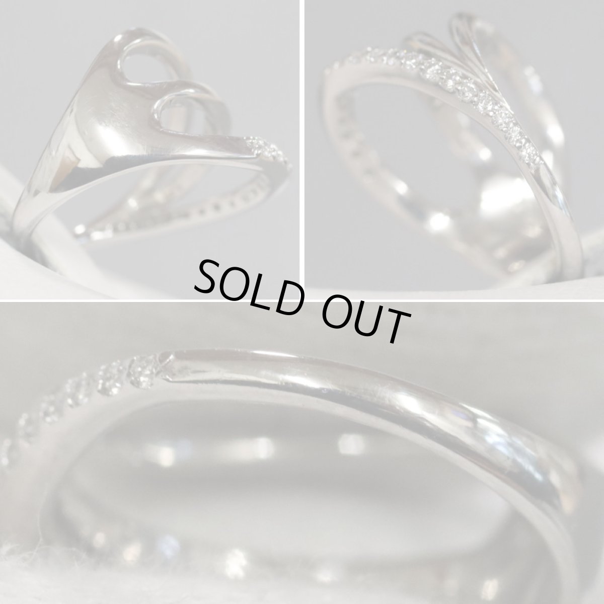 画像6: K18WGダイヤモンドリング D0.20 3.6g #4 (6)