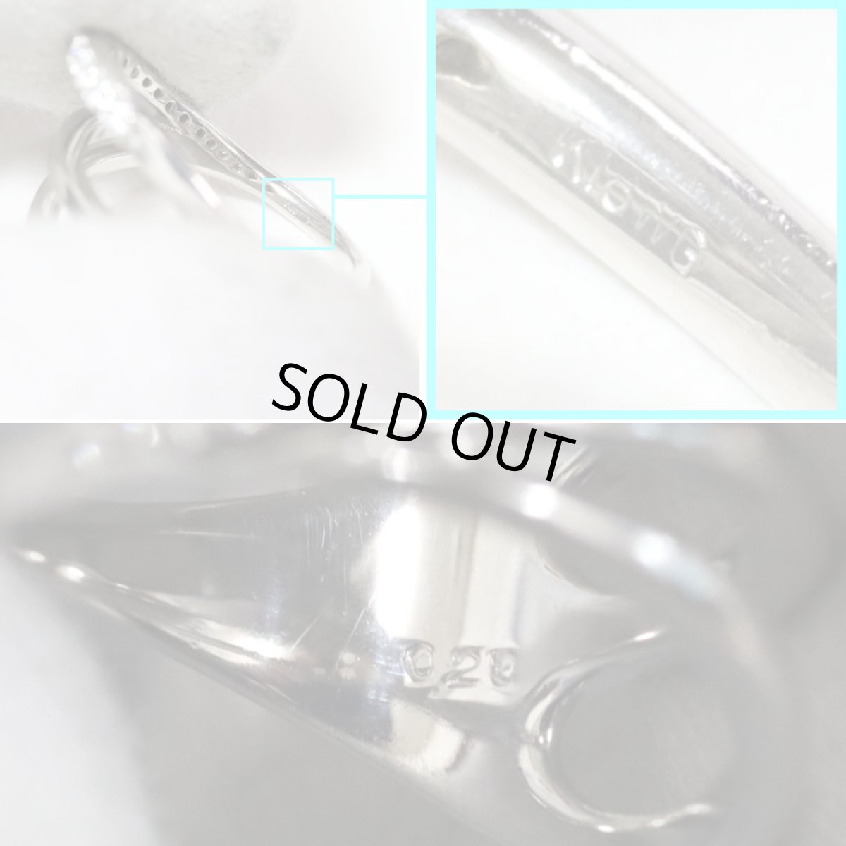 画像7: K18WGダイヤモンドリング D0.20 3.6g #4 (7)