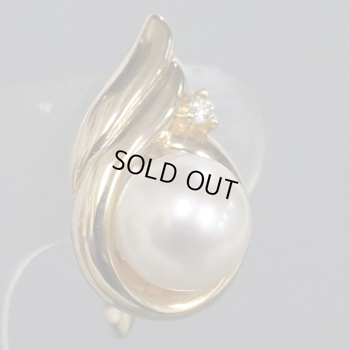 画像3: タサキ K18パールダイヤモンドイヤリング D0.01×2 4.9g (3)