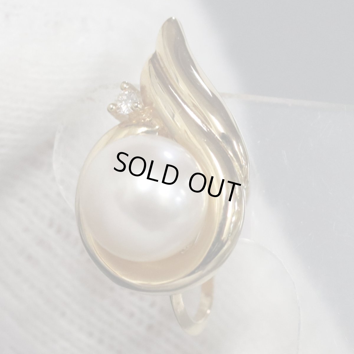 画像4: タサキ K18パールダイヤモンドイヤリング D0.01×2 4.9g (4)