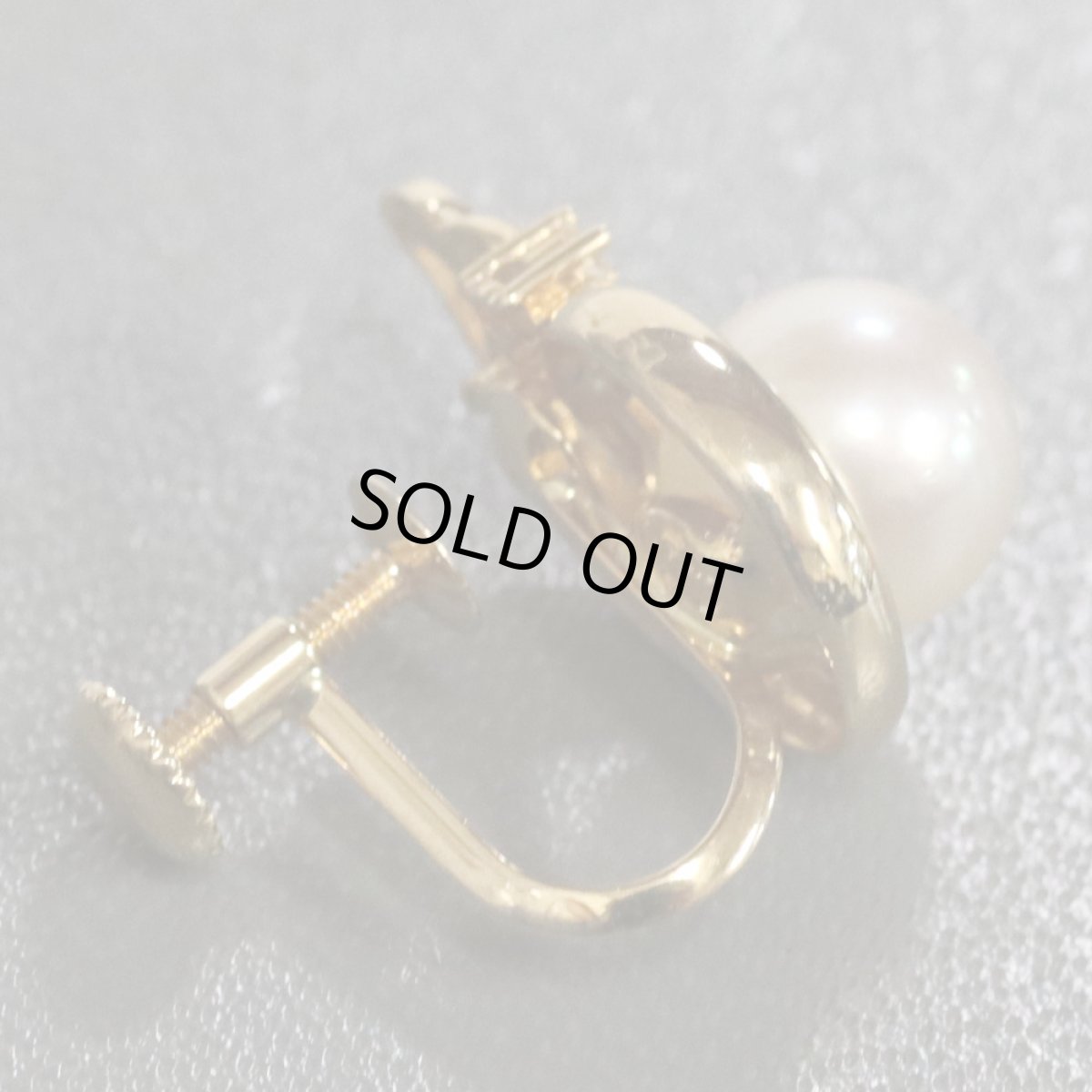 画像5: タサキ K18パールダイヤモンドイヤリング D0.01×2 4.9g (5)