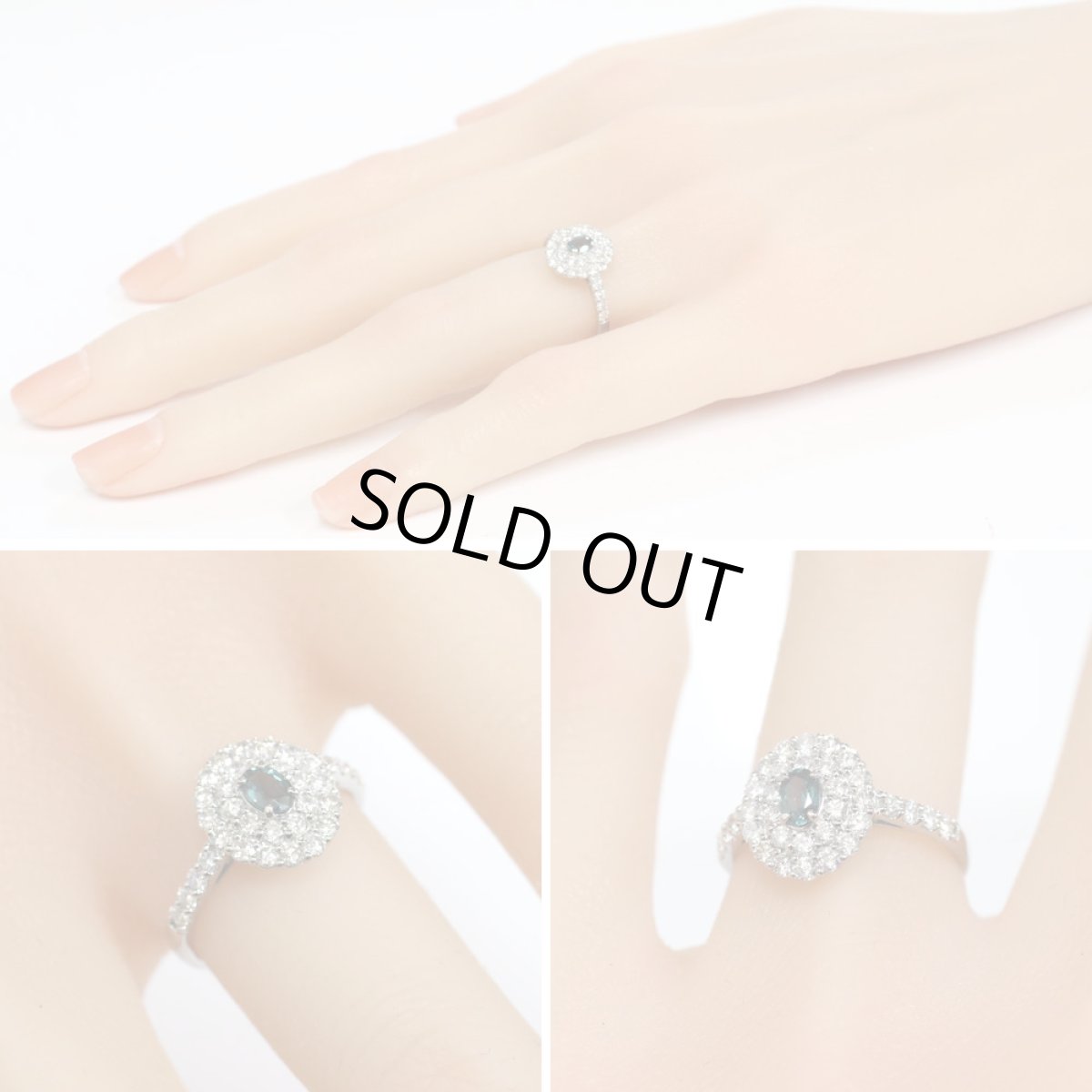 画像10: Pt950アレキサンドライトダイヤモンドリング A0.204 D0.73 3.9g #11 (10)