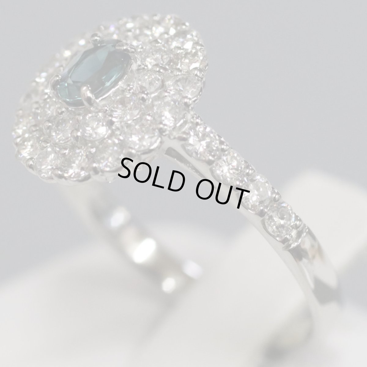 画像2: Pt950アレキサンドライトダイヤモンドリング A0.204 D0.73 3.9g #11 (2)