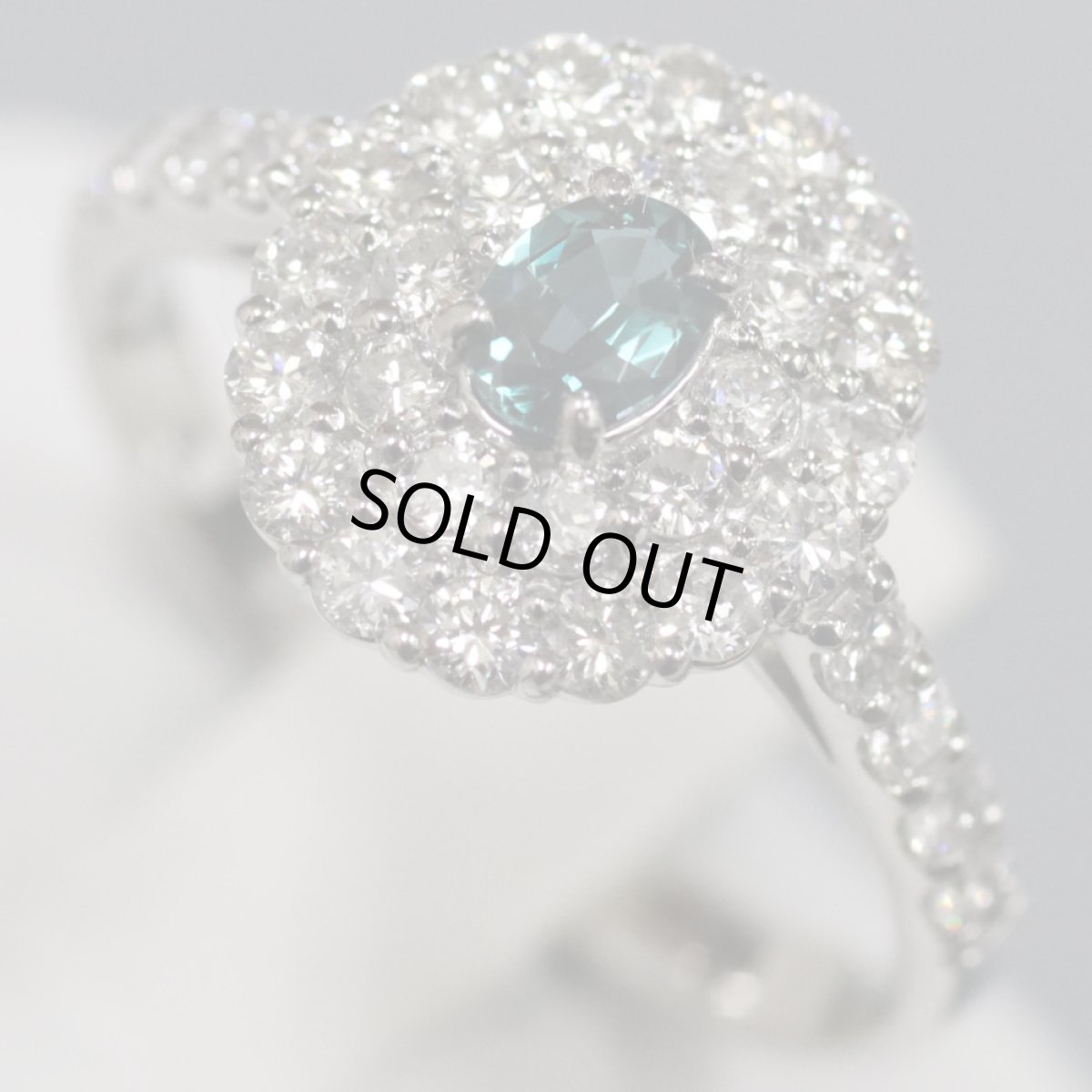 画像4: Pt950アレキサンドライトダイヤモンドリング A0.204 D0.73 3.9g #11 (4)