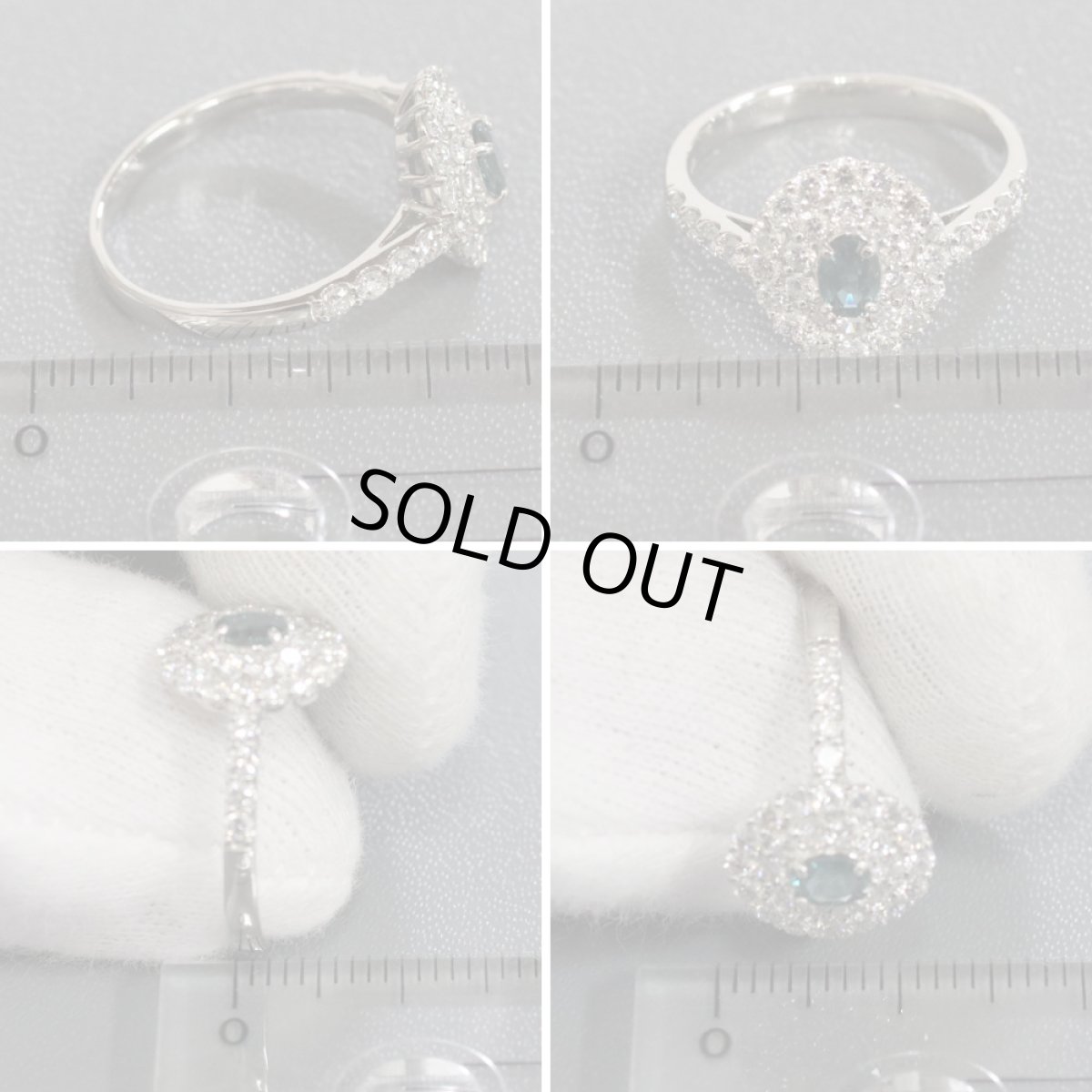 画像9: Pt950アレキサンドライトダイヤモンドリング A0.204 D0.73 3.9g #11 (9)