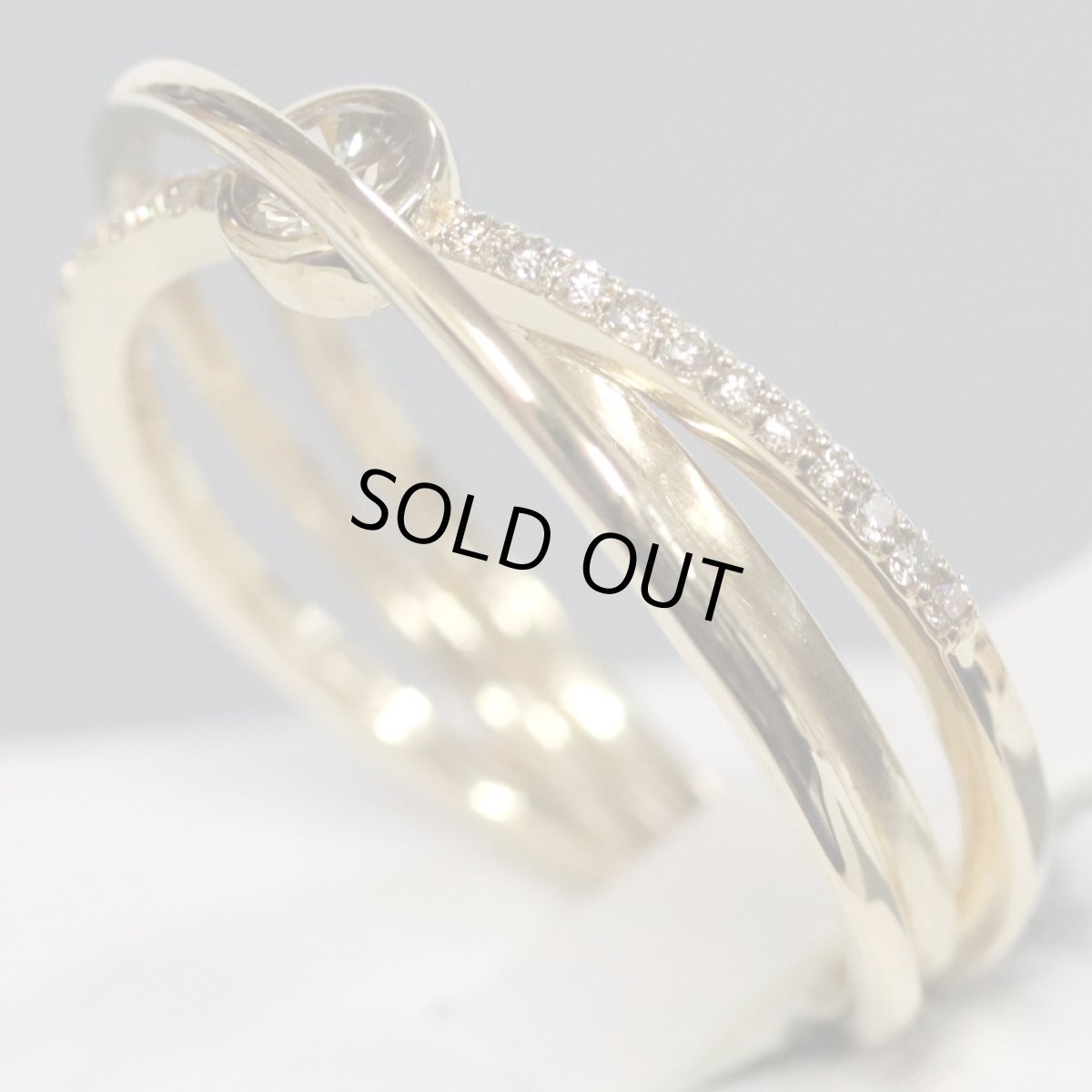 画像2: K18ダイヤモンドリング D0.16 D0.13 4.0g #13 (2)