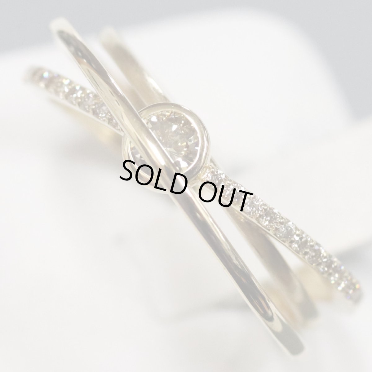 画像3: K18ダイヤモンドリング D0.16 D0.13 4.0g #13 (3)