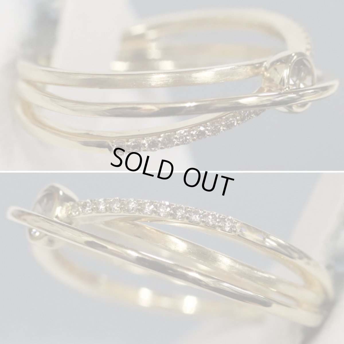 画像4: K18ダイヤモンドリング D0.16 D0.13 4.0g #13 (4)