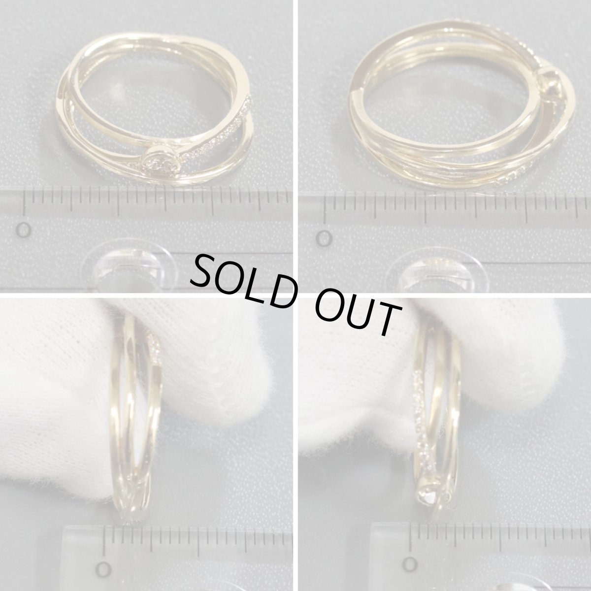 画像8: K18ダイヤモンドリング D0.16 D0.13 4.0g #13 (8)