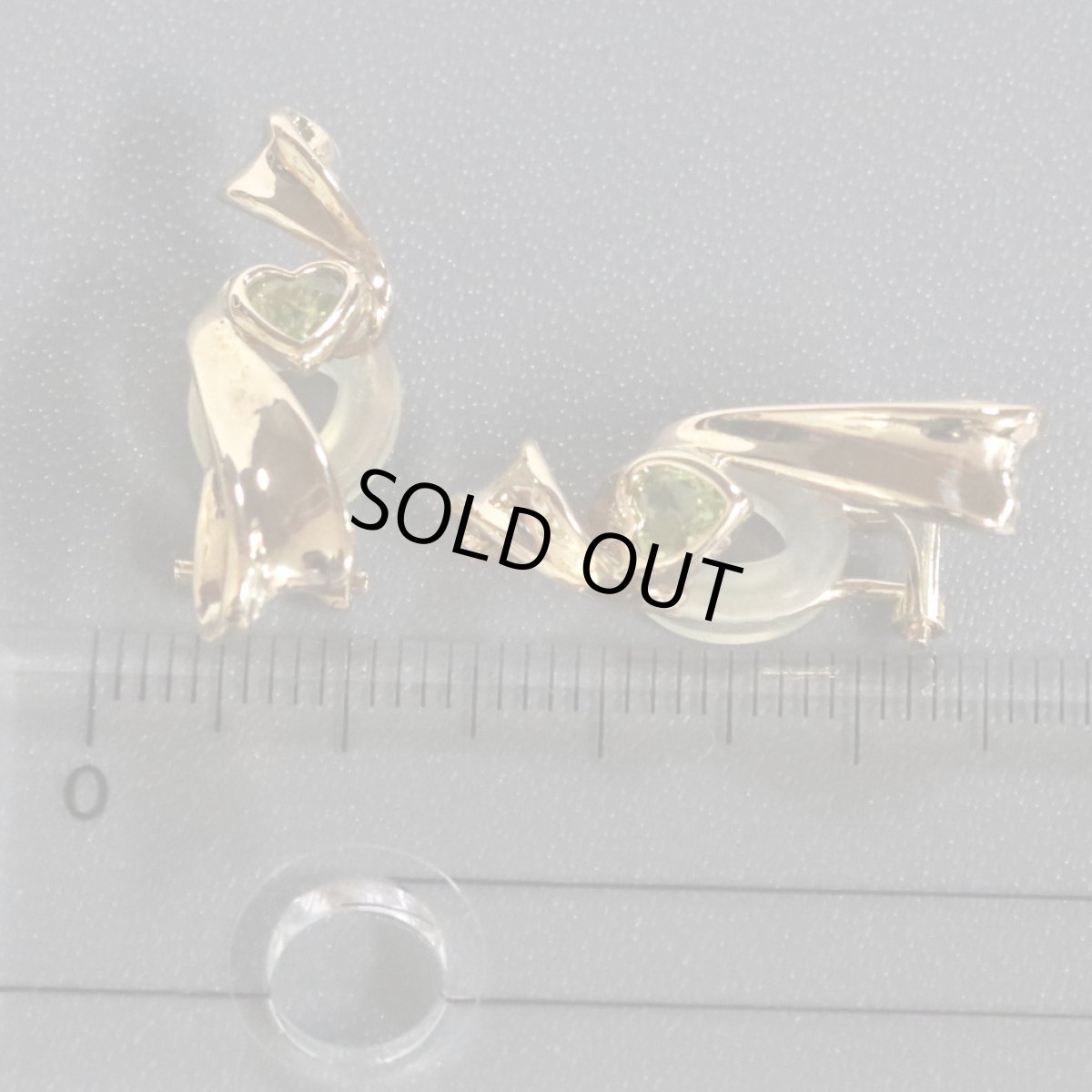 画像10: K18ペリドットイヤリング 4.8g (10)