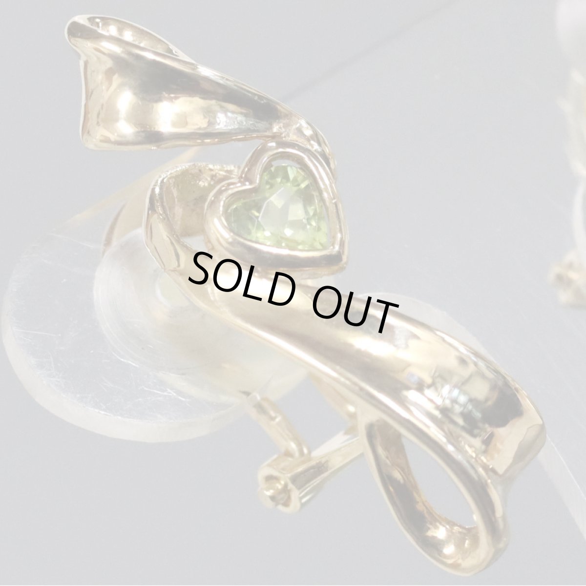 画像3: K18ペリドットイヤリング 4.8g (3)