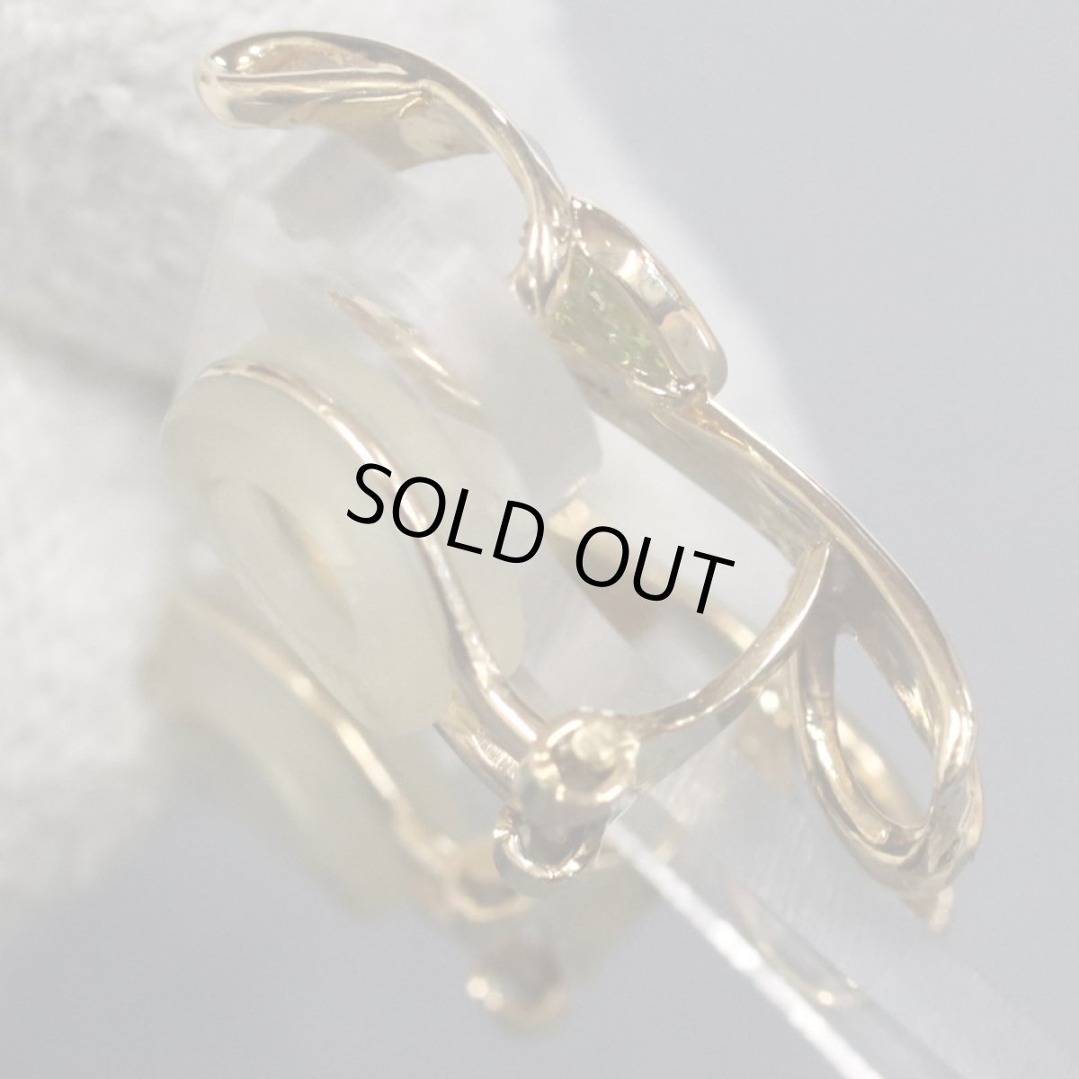 画像7: K18ペリドットイヤリング 4.8g (7)