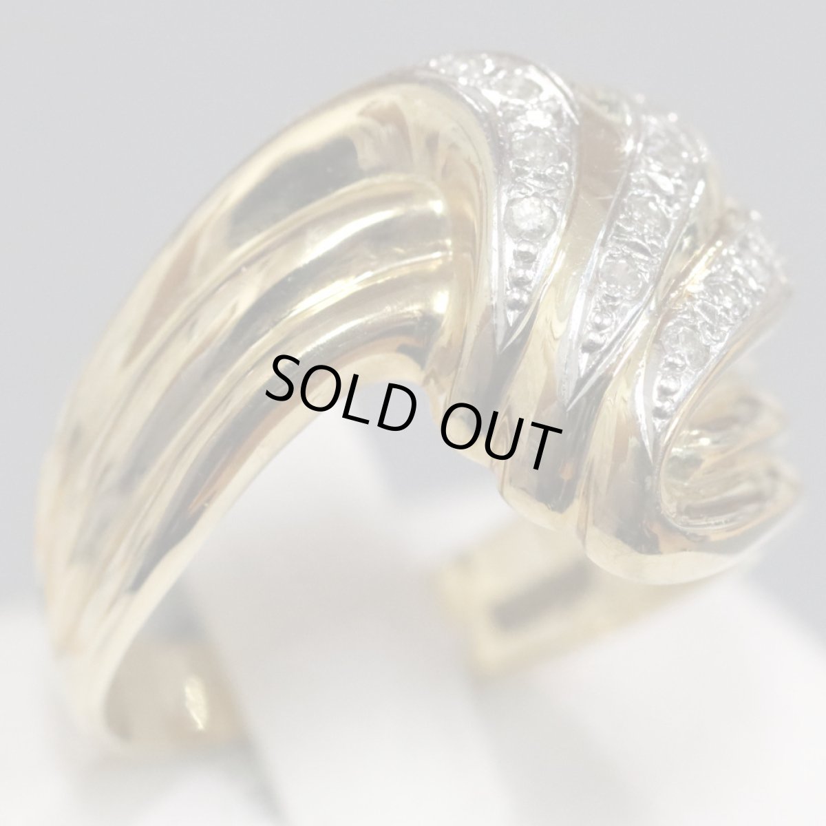 画像2: K18/Pt900ダイヤモンドリング D0.18 5.2g #12 (2)