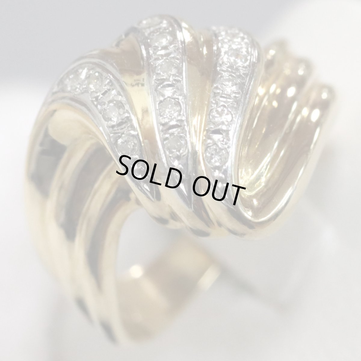 画像3: K18/Pt900ダイヤモンドリング D0.18 5.2g #12 (3)