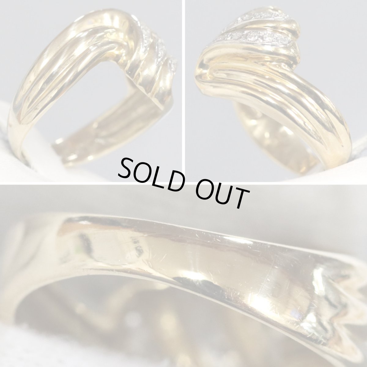 画像5: K18/Pt900ダイヤモンドリング D0.18 5.2g #12 (5)