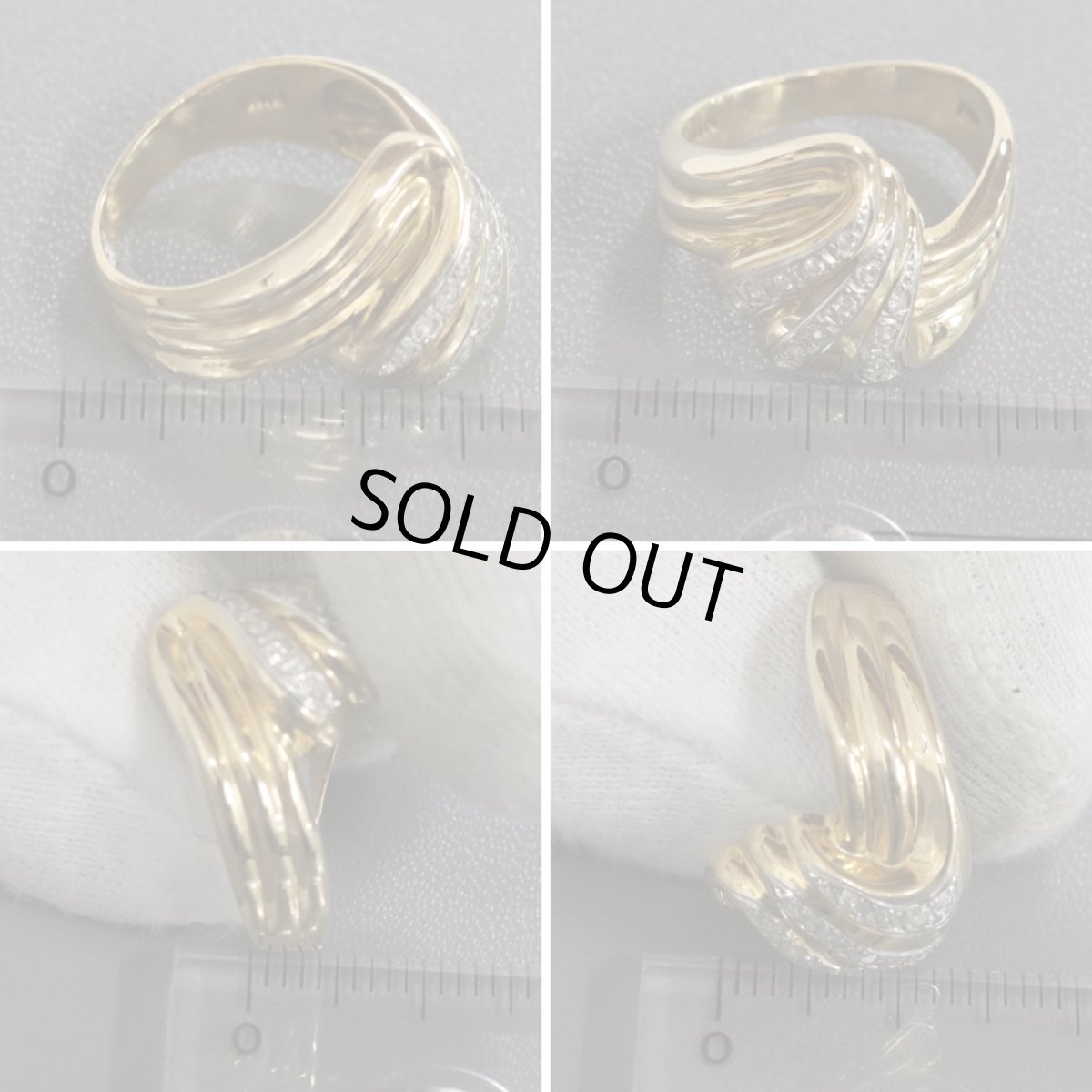 画像8: K18/Pt900ダイヤモンドリング D0.18 5.2g #12 (8)