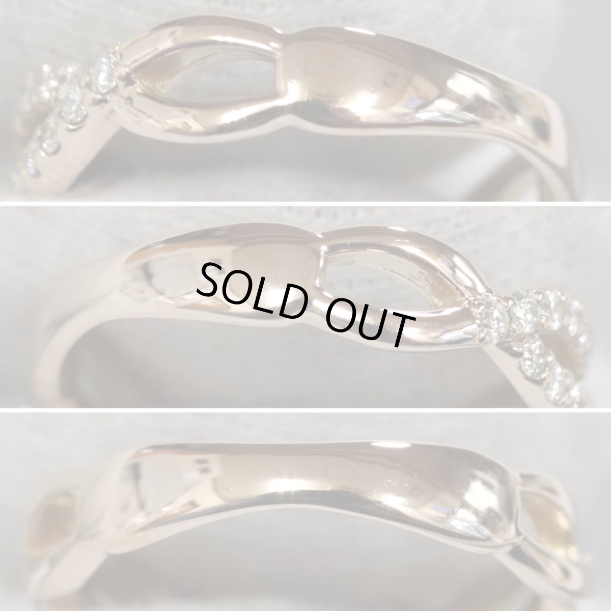 画像6: K18PGダイヤモンドリング D0.35 3.0g #10 (6)