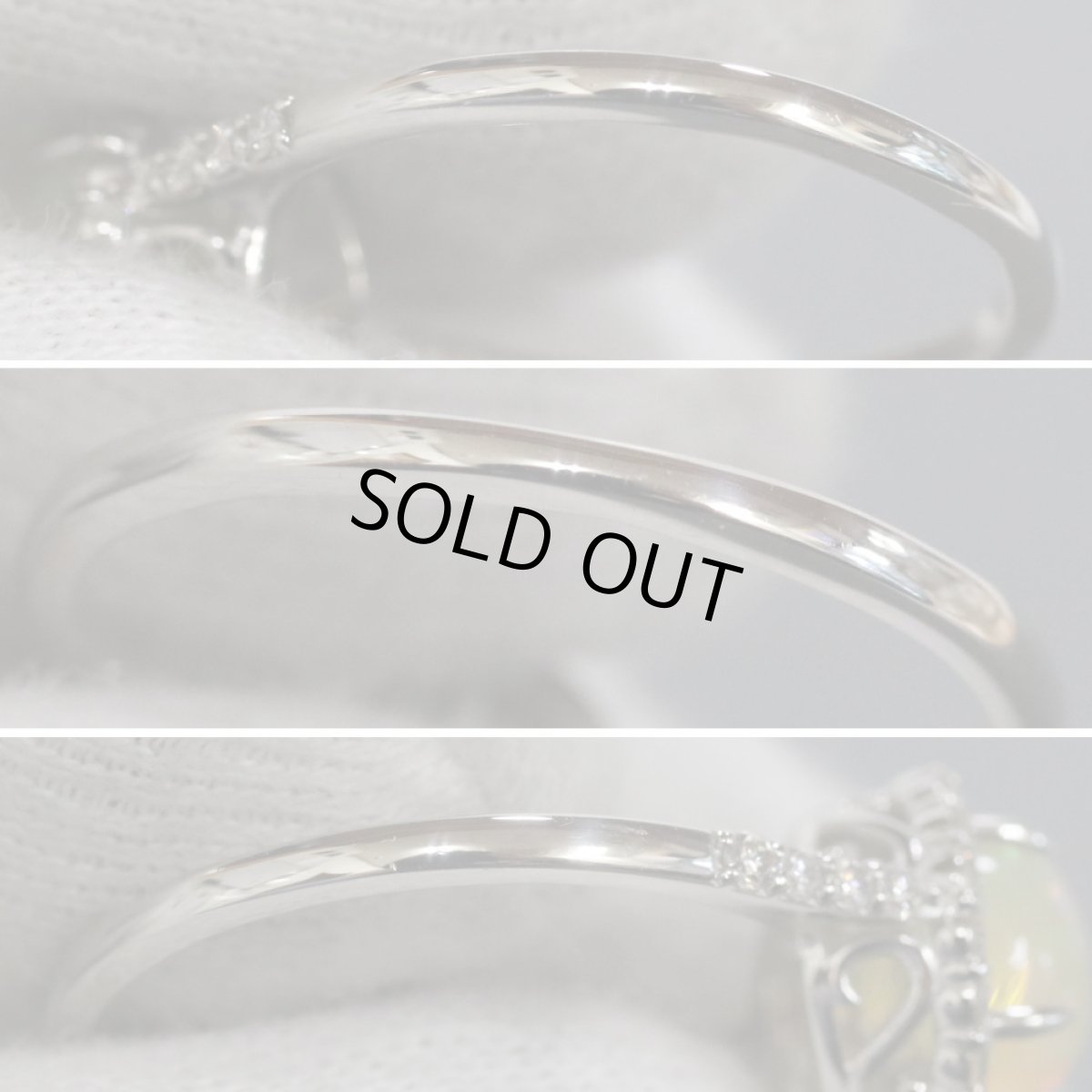 画像5: Pt900オパールダイヤモンドリング O0.86 D0.26 3.1g #12 (5)