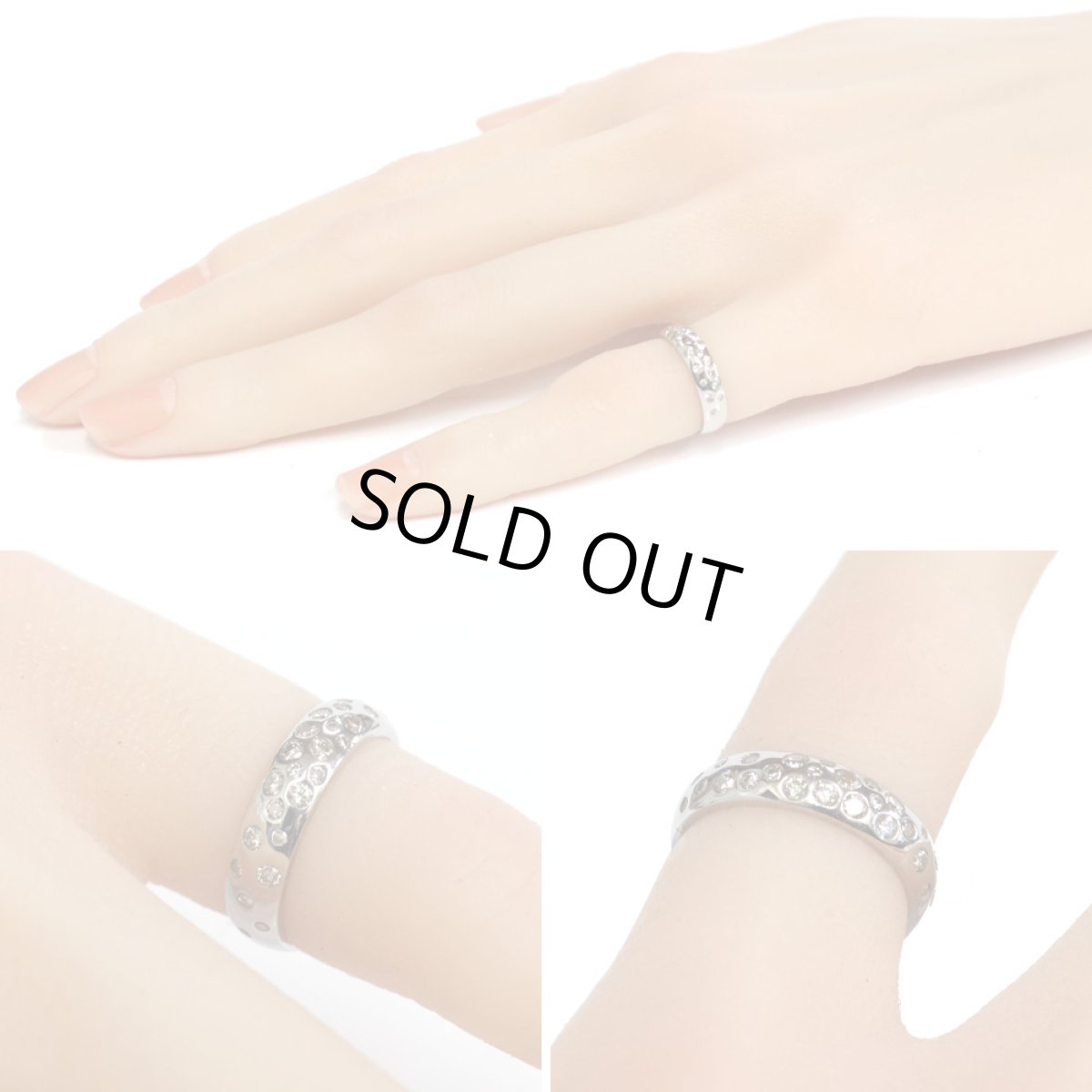 画像10: K18WGダイヤモンドリング D0.30 2.6g #4 (10)