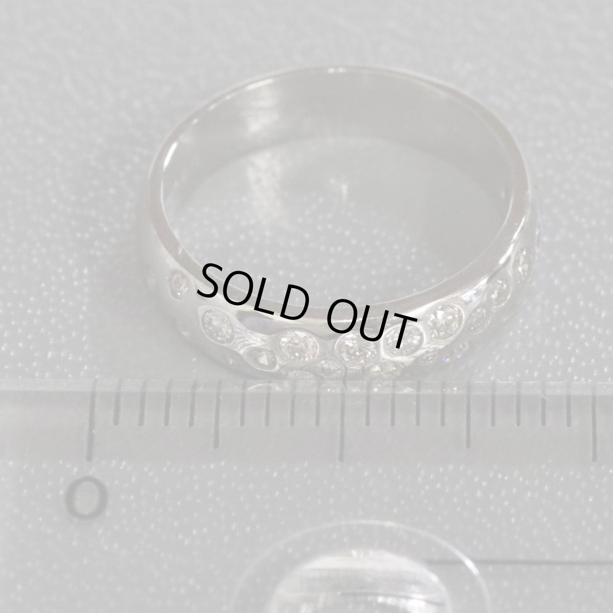 画像8: K18WGダイヤモンドリング D0.30 2.6g #4 (8)