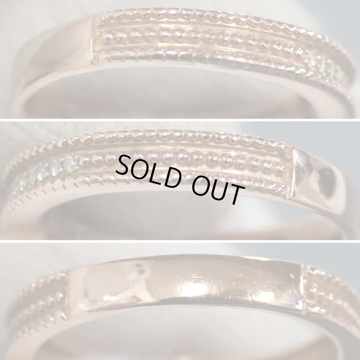 画像5: K18PGピンクサファイアダイヤモンドリング S0.282 D0.08 3.5g #12 (5)