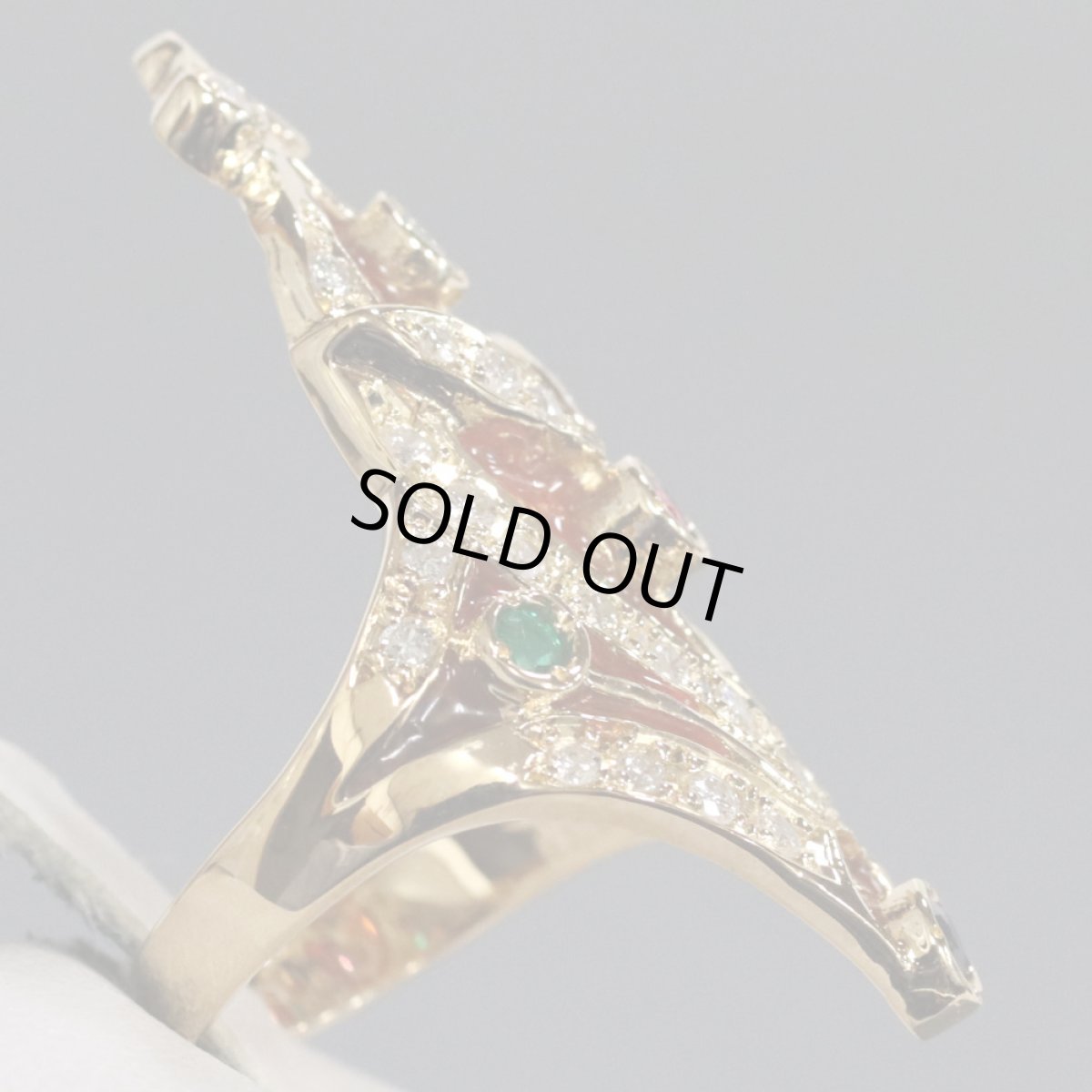 画像4: K18マルチカラーストーンリング 1.38 9.6g #11 (4)