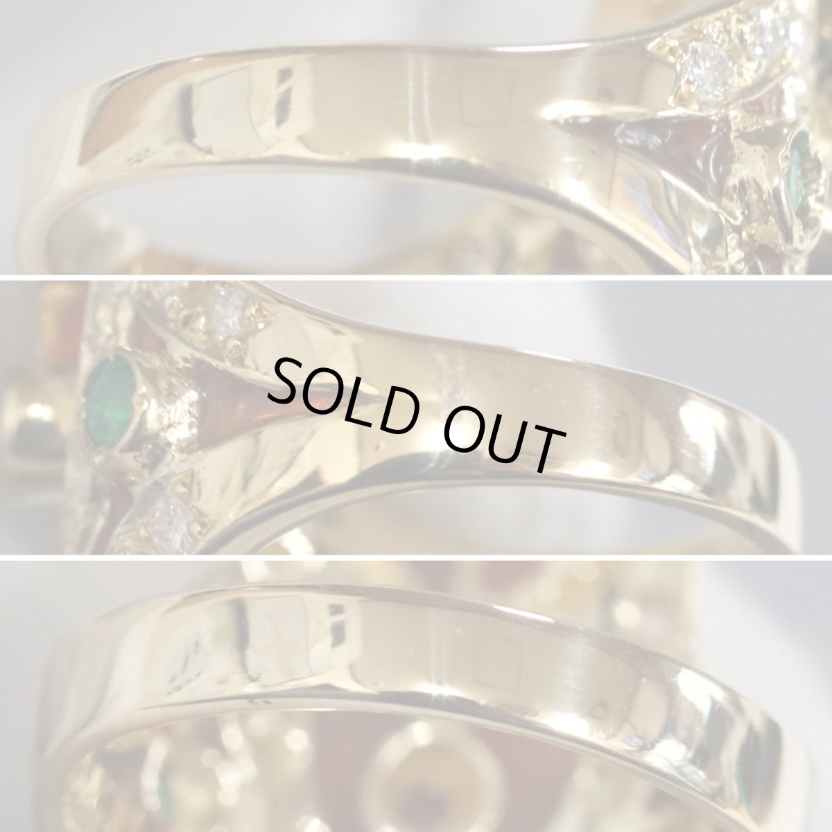 画像5: K18マルチカラーストーンリング 1.38 9.6g #11 (5)