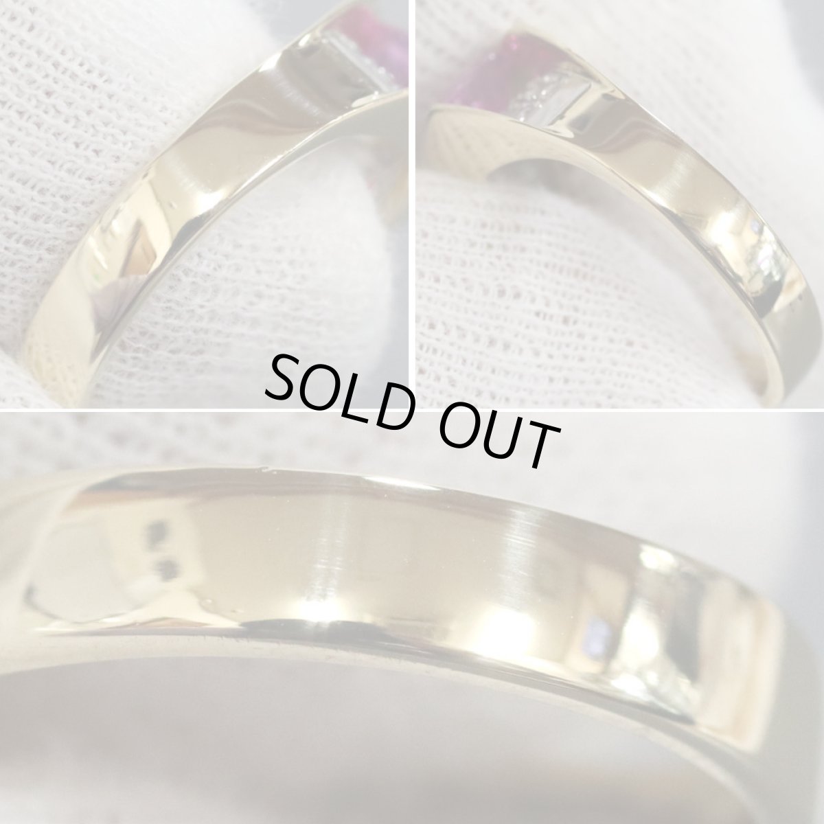 画像6: K18/Pt900ピンクサファイアダイヤモンドリング PS0.75 D0.13 5.2g #13 (6)