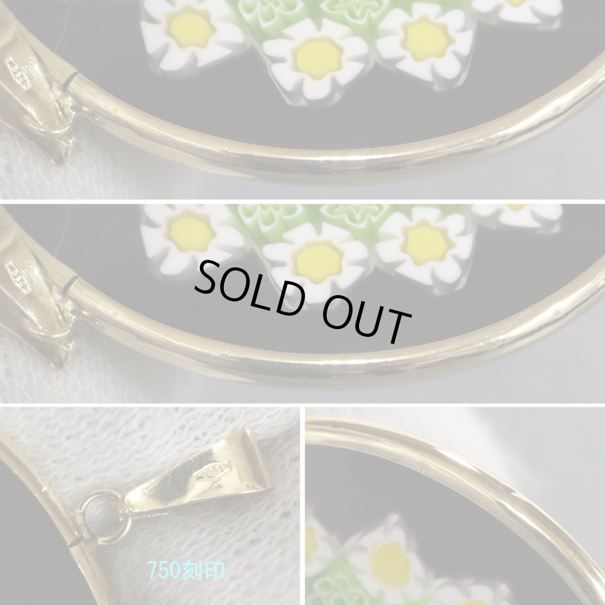 画像6: 750花柄ペンダントトップ 8.5g (6)